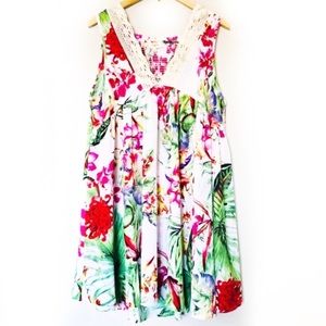 SALE 🎉Umgee Tropical Dress Print + Crochet